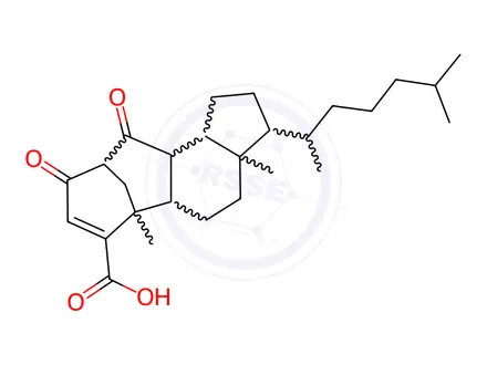 Chemical structure of 3,7-Dioxo-2,7-cyclo-6,7-secocholest-4-en-6-oic acid