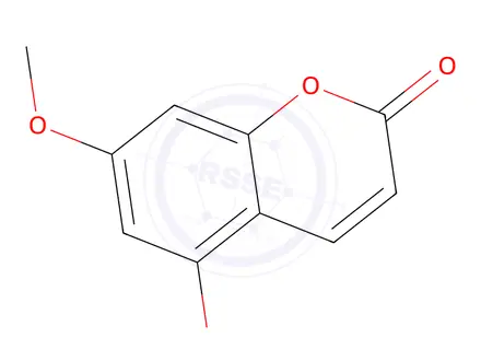 Chemical structure of 5-hydroxy-7-methoxy-chromen-2-one