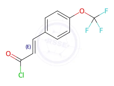 Chemical structure of 3-[4-(TRIFLUOROMETHOXY)PHENYL]PROP-2-ENOYL CHLORIDE