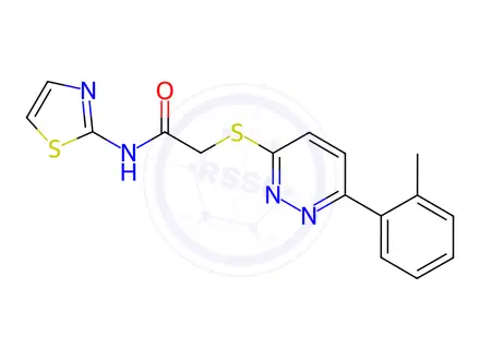 Chemical structure of N-(Thiazol-2-yl)-2-((6-(o-tolyl)pyridazin-3-yl)thio)acetamide