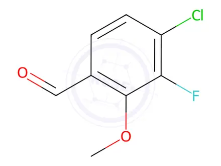 Chemical structure of 4-Chloro-3-fluoro-2-methoxybenzaldehyde