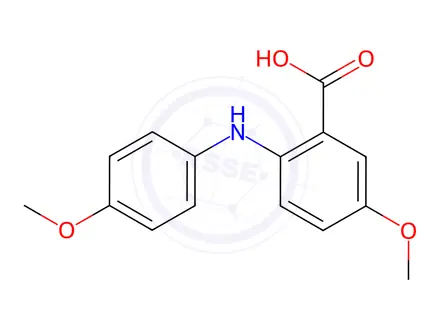 Chemical structure of 6-p-Anisidino-m-anisic Acid