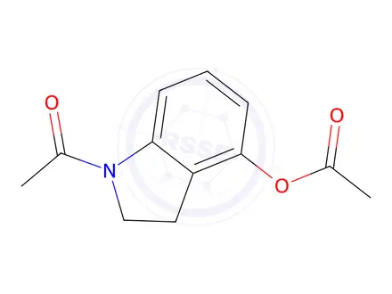 Chemical structure of 1-Acetylindolin-4-yl acetate