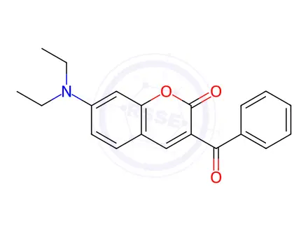 Chemical structure of 3-Benzoyl-7-(diethylamino)-2H-chromen-2-one