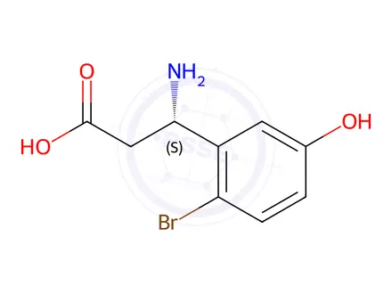 Chemical structure of (3S)-3-AMINO-3-(2-BROMO-5-HYDROXYPHENYL)PROPANOIC ACID