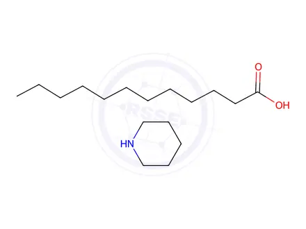 Chemical structure of piperidinium laurate