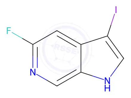 Chemical structure of 5-Fluoro-3-iodo-1H-pyrrolo[2,3-c]pyridine