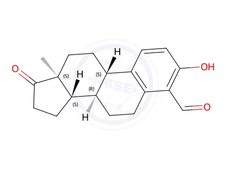 Chemical structure of 4-Formylestrone