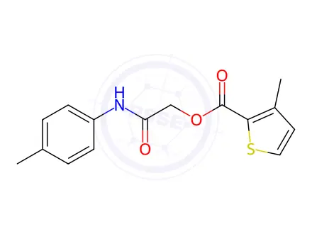 Chemical structure of 2-Oxo-2-(p-tolylamino)ethyl 3-methylthiophene-2-carboxylate
