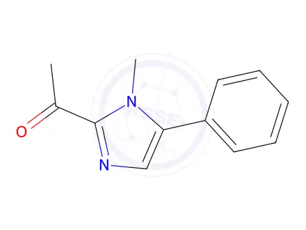 Chemical structure of 1-(1-methyl-5-phenyl-1H-imidazol-2-yl)ethan-1-one