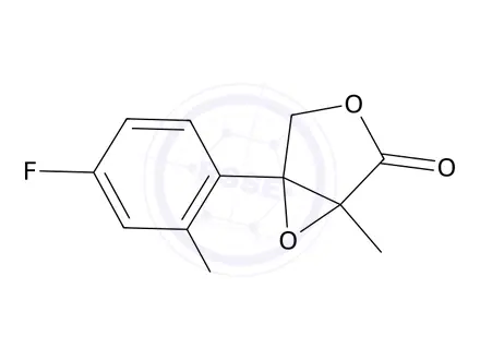 Chemical structure of rac-cis-4-(2,4-Difluorophenyl)-3-methyl-2(5H)-furanone 3,4-Epoxide