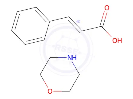 Chemical structure of cinnamic acid, compound with morpholine (1:1)