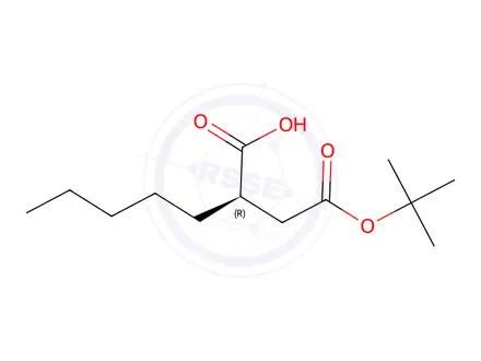 Chemical structure of 2-(R)-Pentylsuccinic Acid 4-tert-Butyl Ester