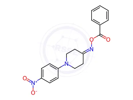 Chemical structure of 4-[(benzoyloxy)imino]-1-(4-nitrophenyl)piperidine