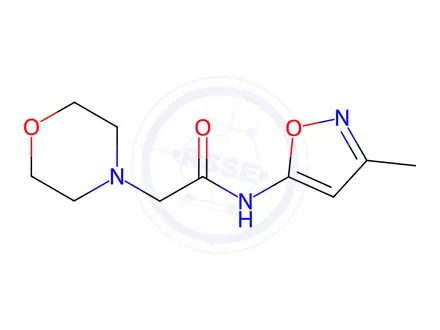 Chemical structure of N-(3-Methyl-1,2-oxazol-5-yl)-2-(morpholin-4-yl)acetamide