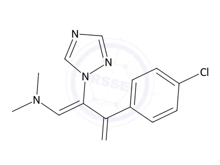 Chemical structure of 1-(4-Chlorophenyl)-3-(dimethylamino)-2-(1H-1,2,4-triazol-1-yl)prop-2-en-1-one