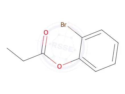 Chemical structure of o-bromophenyl propionate