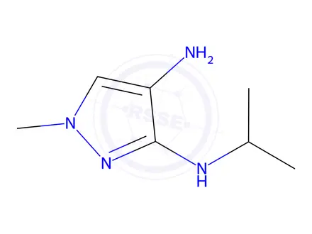 Chemical structure of N~3~-isopropyl-1-methyl-1H-pyrazole-3,4-diamine