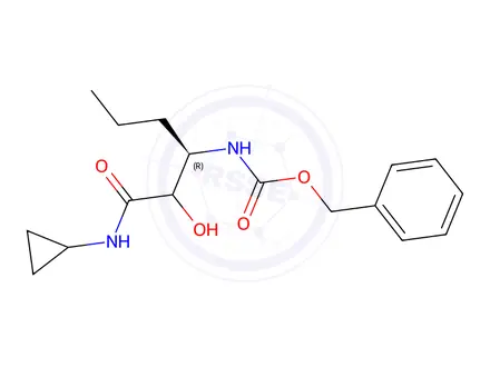 Chemical structure of N-[(1S)-1-[2-(Cyclopropylamino)-1-hydroxy-2-oxoethyl]butyl]carbamic Acid Benzyl Ester