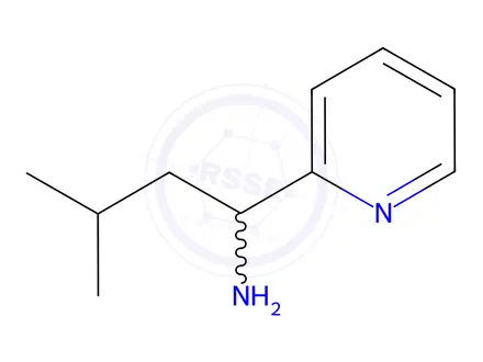Chemical structure of 3-Methyl-1-(2-pyridyl)-1-butylamine