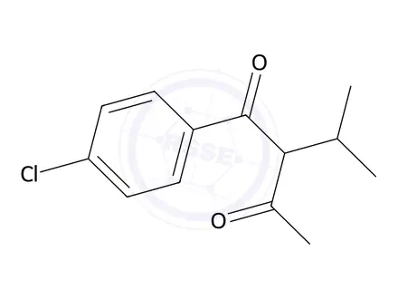 Chemical structure of 1-(4-Chlorophenyl)-2-(propan-2-yl)butane-1,3-dione