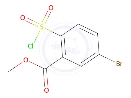 Chemical structure of Methyl 5-bromo-2-(chlorosulfonyl)benzoate