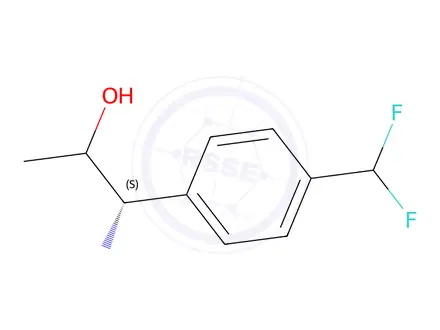 Chemical structure of (1S)-1-amino-1-(4-(difluoromethyl)phenyl)propan-2-ol