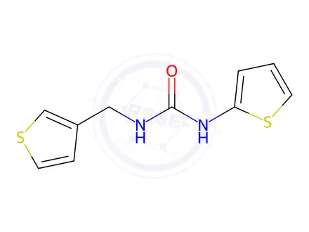 Chemical structure of 1-(Thiophen-2-yl)-3-(thiophen-3-ylmethyl)urea