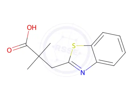 Chemical structure of 3-(Benzo[d]thiazol-2-yl)-2,2-dimethylpropanoic acid