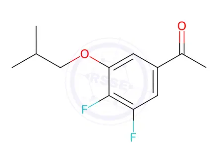 Chemical structure of 1-(3,4-Difluoro-5-isobutoxyphenyl)ethan-1-one