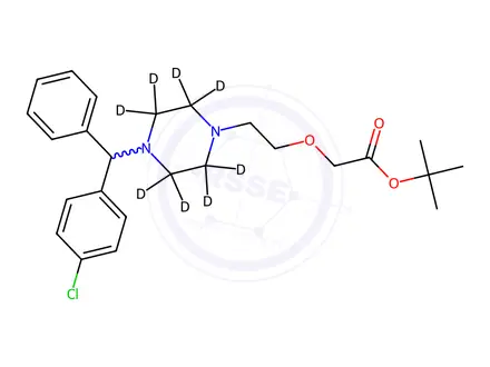 Chemical structure of tert-Butyl Cetirizine-d8