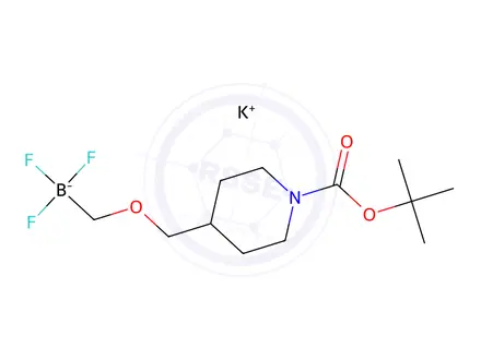 Chemical structure of Potassium (1-Boc-4-piperidinylmethoxyoxy)methyltrifluoroborate