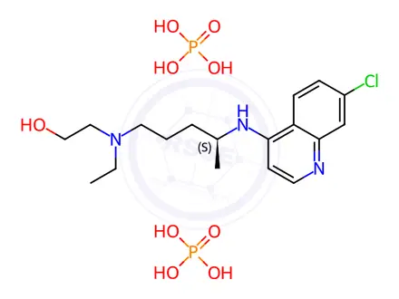 Chemical structure of S(+)-Hydroxy chloroquine Diphosphate