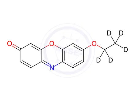 Chemical structure of 7-Ethoxyresorufin-d5