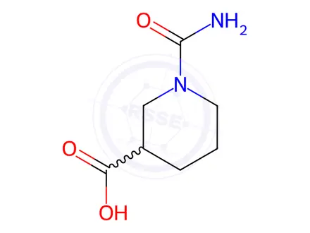 Chemical structure of 1-(Aminocarbonyl)piperidine-3-carboxylic acid