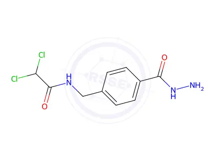 Chemical structure of 2,2-Dichloro-N-(4-(hydrazinecarbonyl)benzyl)acetamide