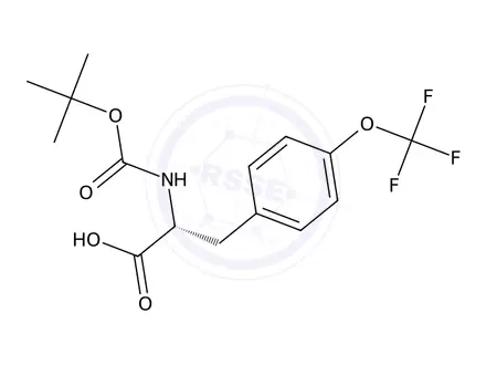 Chemical structure of (R)-2-((tert-Butoxycarbonyl)amino)-3-(4-(trifluoromethoxy)phenyl)propanoic acid