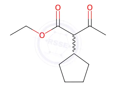 Chemical structure of Ethyl a-Acetylcyclopentaneacetate