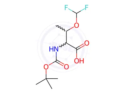 Chemical structure of N-(tert-Butoxycarbonyl)-O-(difluoromethyl)-L-threonine