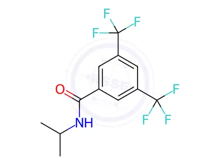 Chemical structure of N-(1-Methylethyl)-3,5-bis(trifluoromethyl)benzamide