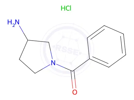Chemical structure of (3-Amino-1-pyrrolidinyl)(phenyl)methanone hydrochloride