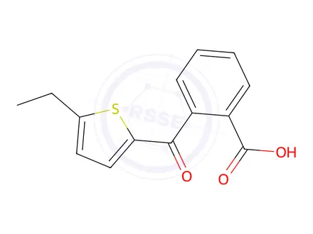 Chemical structure of 2-(5-ethylthiophene-2-carbonyl)benzoic acid