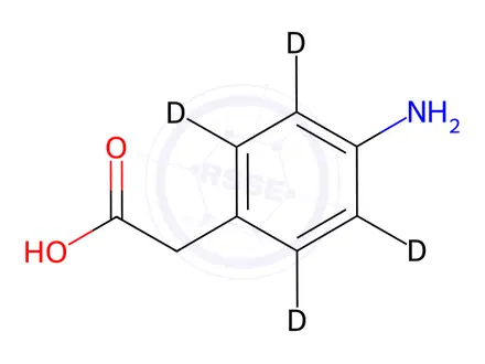 Chemical structure of Desacetyl Actarit-d4