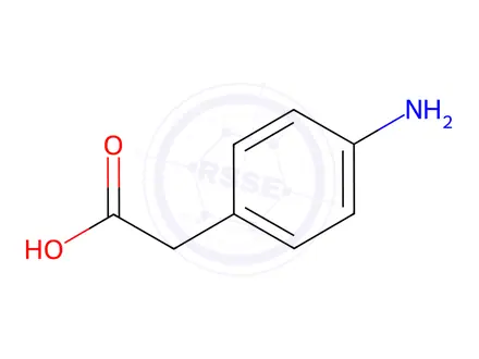 Chemical structure of 4-Aminobenzeneacetic acid