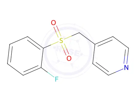 Chemical structure of 4-(((2-Fluorophenyl)sulfonyl)methyl)pyridine