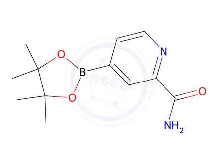 Chemical structure of 5-(4,4,5,5-Tetramethyl-1,3,2-dioxaborolan-2-yl)picolinamide