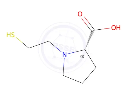 Chemical structure of L-Proline, 1-(2-mercaptoethyl)-(9CI)