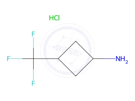 Chemical structure of cis-3-(trifluoromethyl)cyclobutanamine;hydrochloride