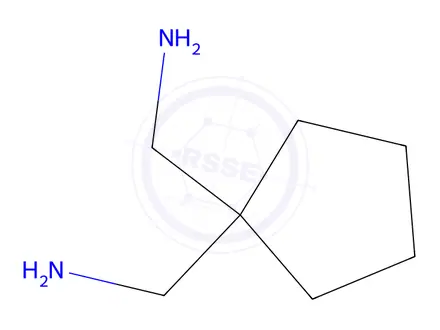 Chemical structure of cyclopentane-1,1-diyldimethanamine 2HCL