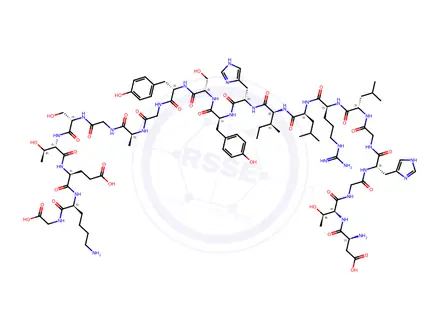 Chemical structure of ASP-THR-GLY-HIS-GLY-LEU-ARG-LEU-ILE-HIS-TYR-SER-TYR-GLY-ALA-GLY-SER-THR-GLU-LYS-GLY